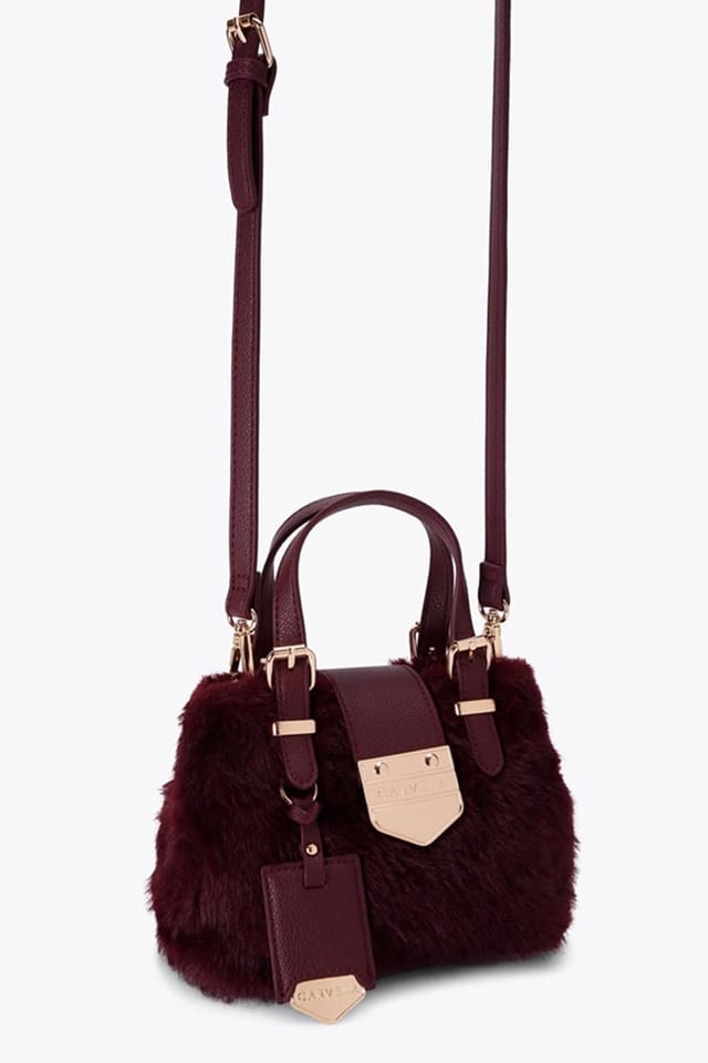 Carvela Carvela Women's 'Maria Micro Fur' Bag in Dark Red - 2