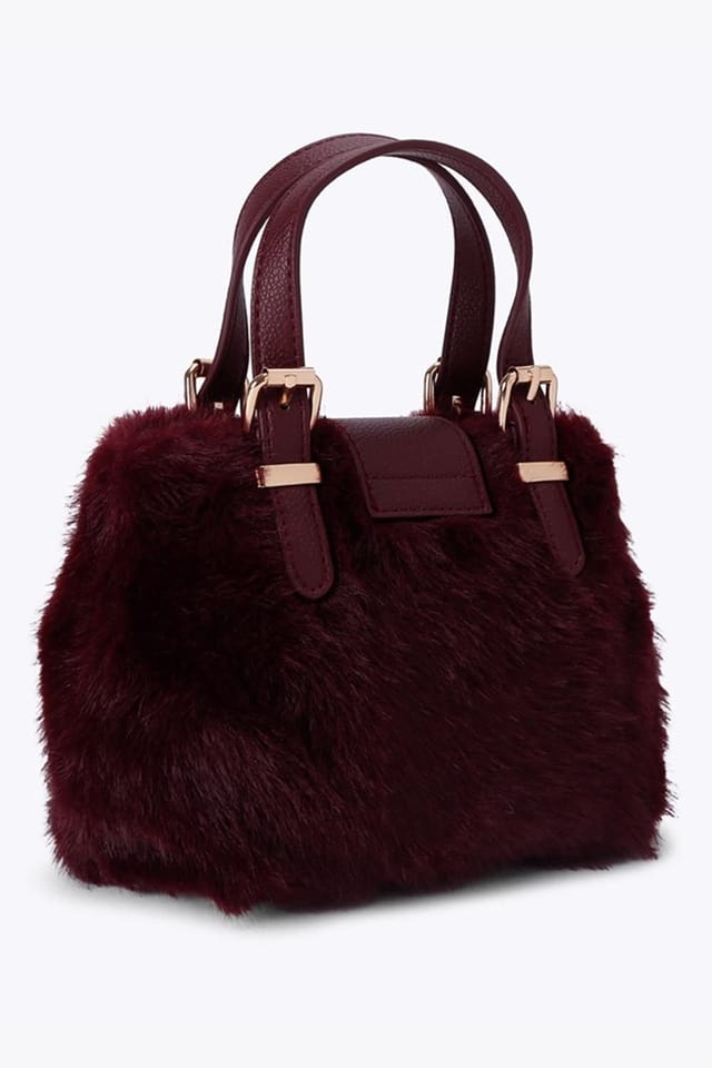 Carvela Carvela Women's 'Maria Micro Fur' Bag in Dark Red - 3