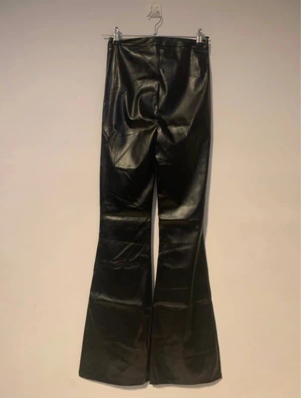 ASOS Asos Women's AsYou Faux Leather Flare High Waisted Trousers,Size:Uk 6