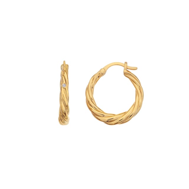 Hot Diamonds Hot Diamonds Women's HD X Golden Edit Entwine Earrings in Silver - 3