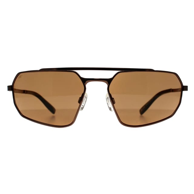 Serengeti Serengeti Men's Rectangle Shiny Bronze Saturn Polarized Drivers Photochromic Hinkley in Brown - 2