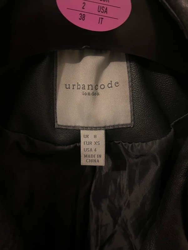 ASOS Asos black faux leather jacket.