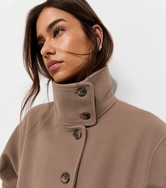 New Look Women's Mink Woven Funnel Neck Jacket New Look - 2