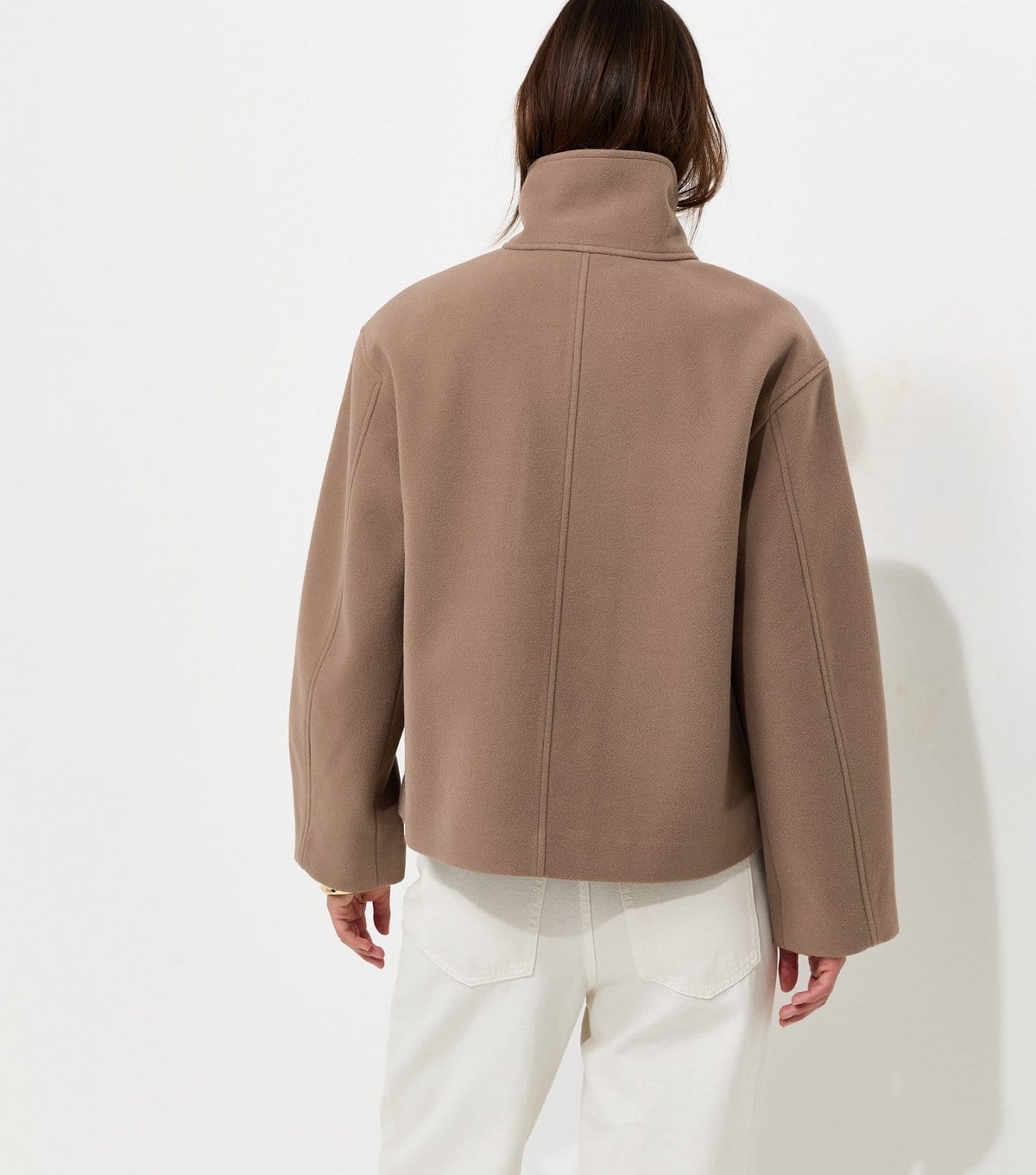 New Look Women's Mink Woven Funnel Neck Jacket New Look - 4