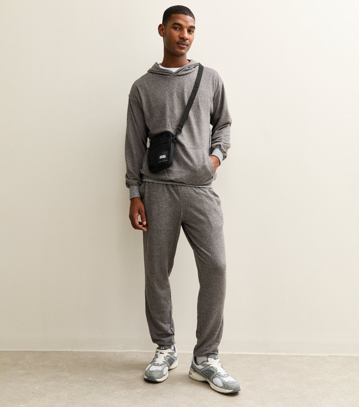 New Look Men's Grey Relaxed Super Soft Hoodie New Look - 3