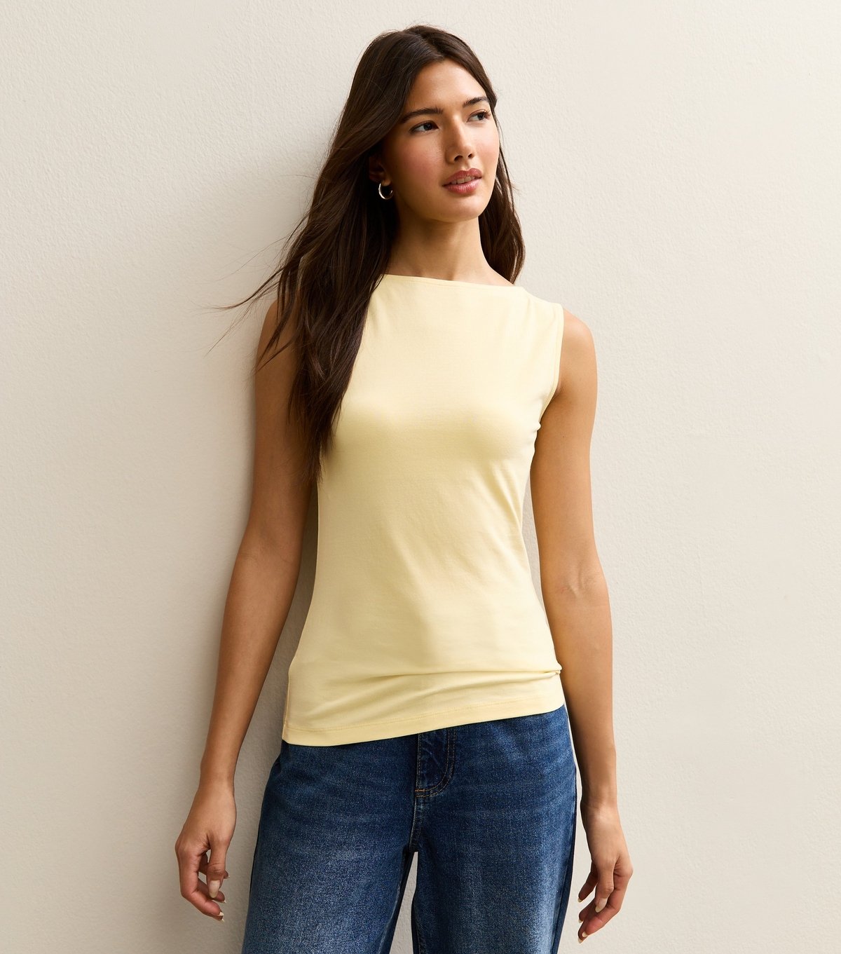 New Look Women's Light Yellow Slash Neck Vest Top New Look - 2