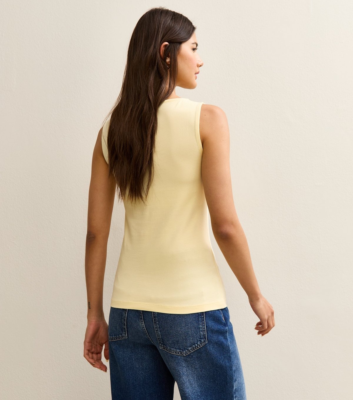 New Look Women's Light Yellow Slash Neck Vest Top New Look - 4