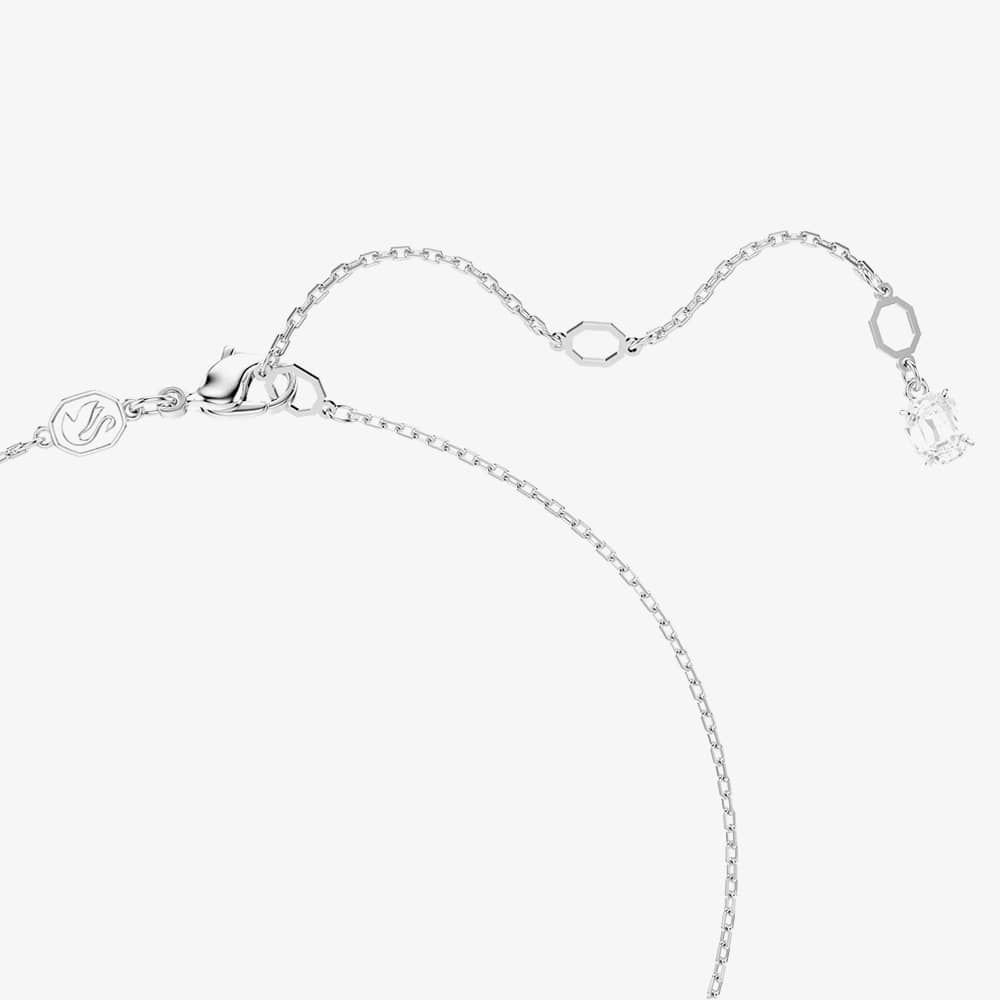 Swarovski Swarovski Women's Matrix Rhodium Plated Crystal Pearl Necklace 5693897 in White - 3