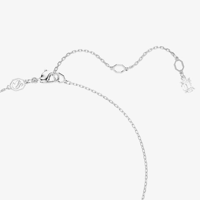Swarovski Swarovski Women's Matrix Rhodium Plated Crystal Pearl Necklace 5693897 in White - 3