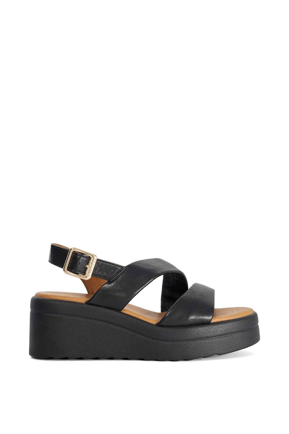 Dune London Dune London Women's 'Karing' Leather Wedges in Black - 4
