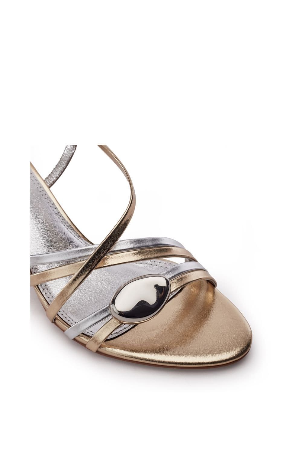 Moda In Pelle Moda In Pelle Women's 'Maleni' Porvair Heeled Sandals in Gold - 4