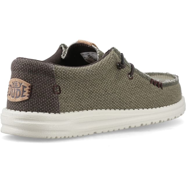 Hey Dude Hey Dude Men's Wally Braided Slip on Shoe in Olive - 3