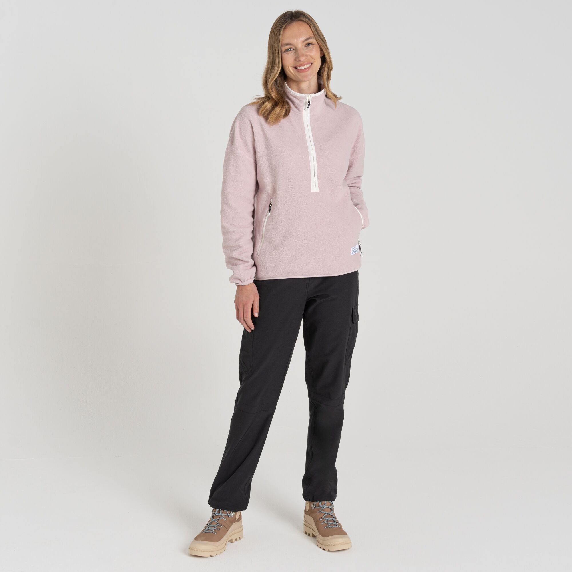 Craghoppers Craghoppers Women's CO2 Renu' Half Zip Fleece in Pink - 3