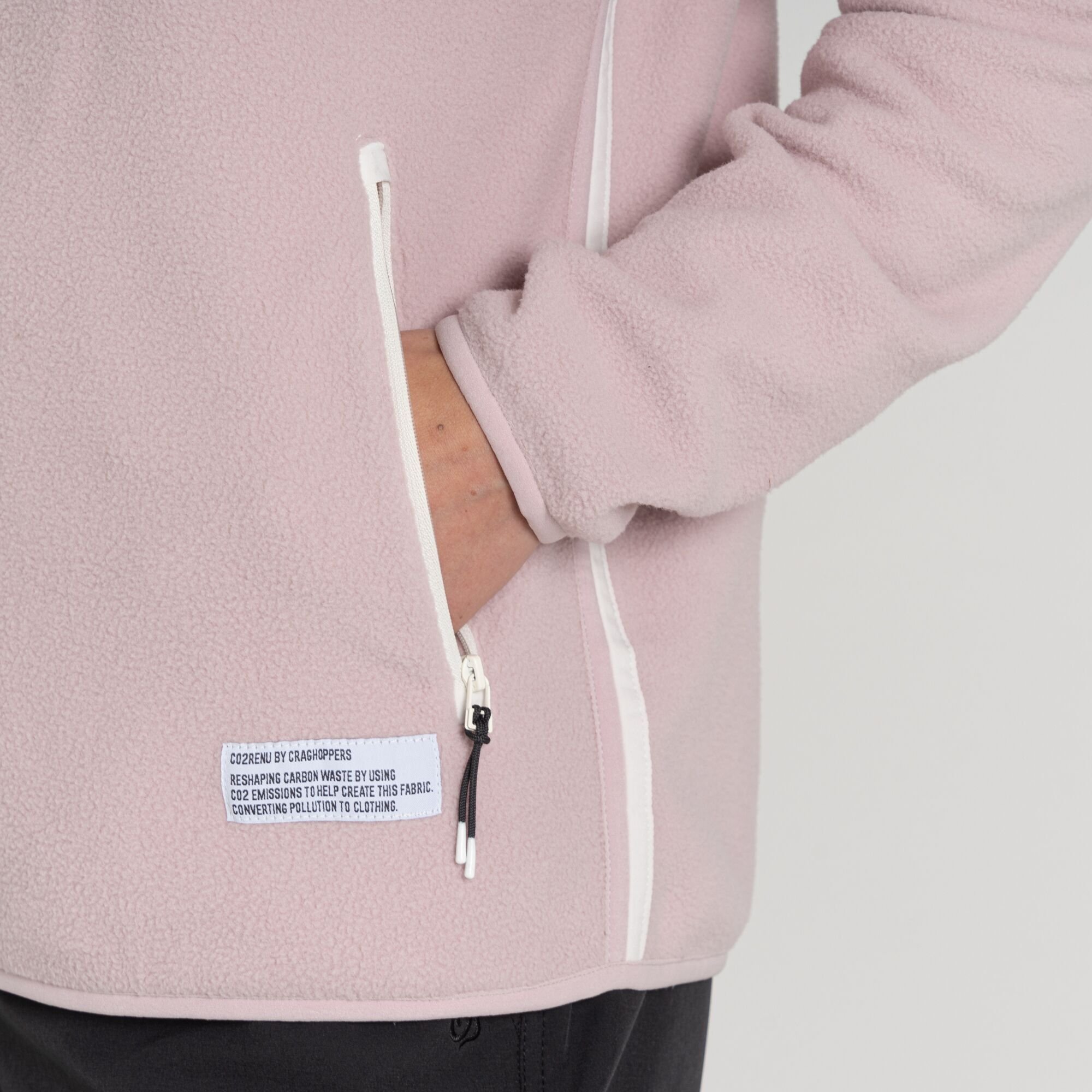 Craghoppers Craghoppers Women's CO2 Renu' Half Zip Fleece in Pink - 4