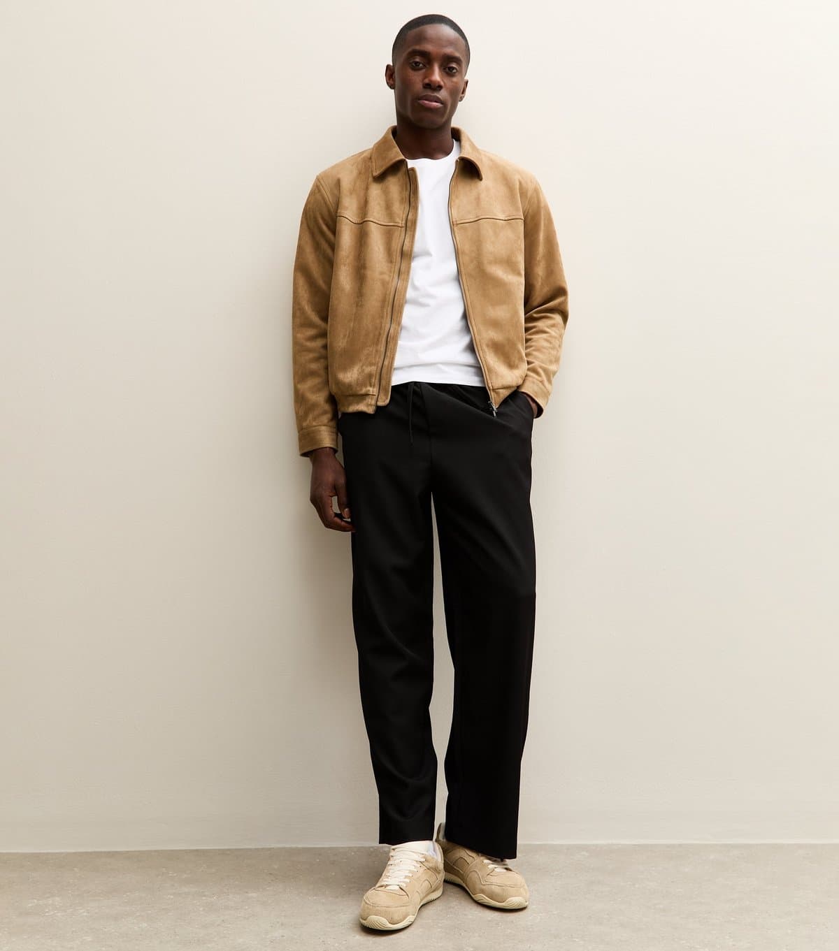 New Look Men's Black Wide Leg Pull On Trouser New Look