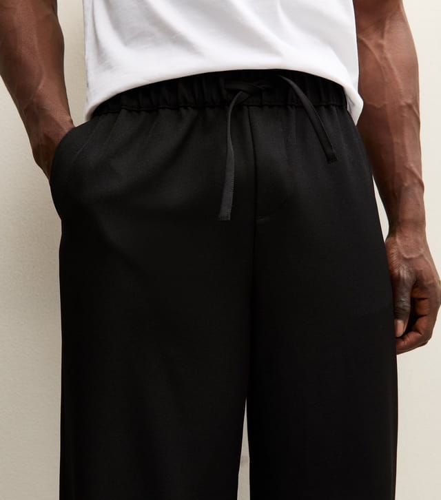 New Look Men's Black Wide Leg Pull On Trouser New Look - 2