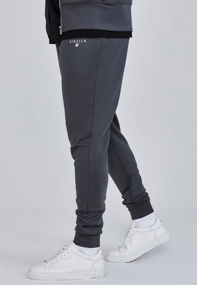 SikSilk SikSilk Men's Essentials Poly Track Pants in Grey - 2