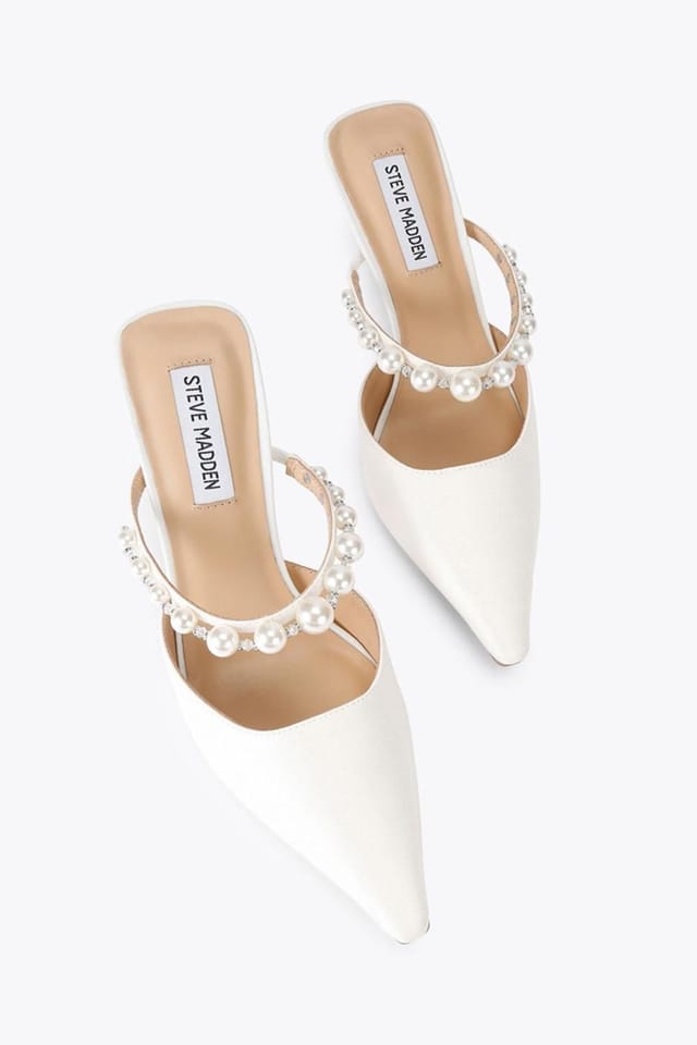 Steve Madden STEVE MADDEN Women's 'Brecki P 002' Satin Heels in White - 2