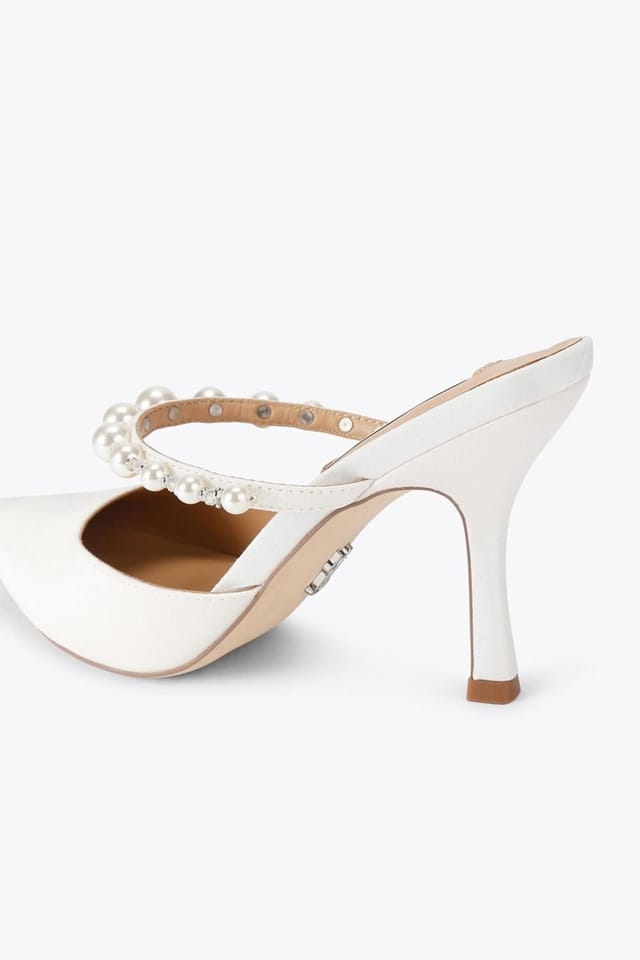 Steve Madden STEVE MADDEN Women's 'Brecki P 002' Satin Heels in White - 3