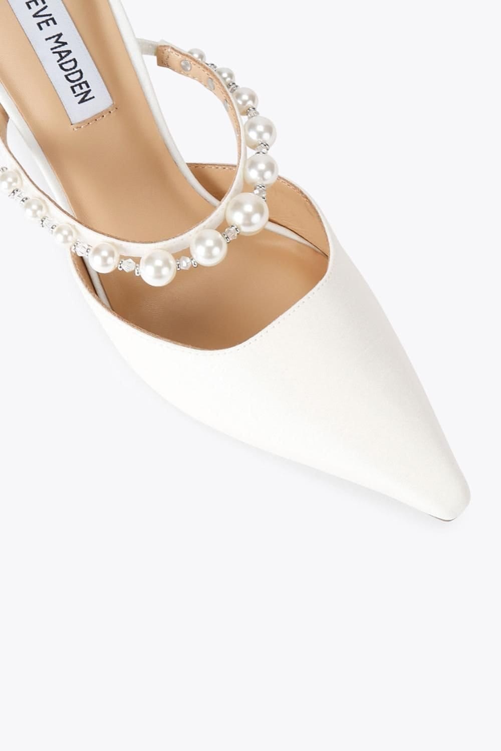 Steve Madden STEVE MADDEN Women's 'Brecki P 002' Satin Heels in White - 4