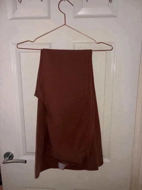 ASOS Asos Luxe co-ord satin flare trousers in brown size 8