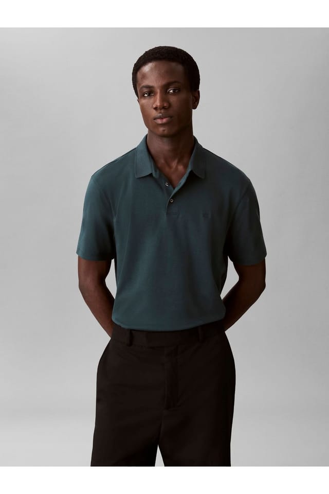 Calvin Klein Calvin Klein Men's Supima Chest Embroidered Polo Navy - 2
