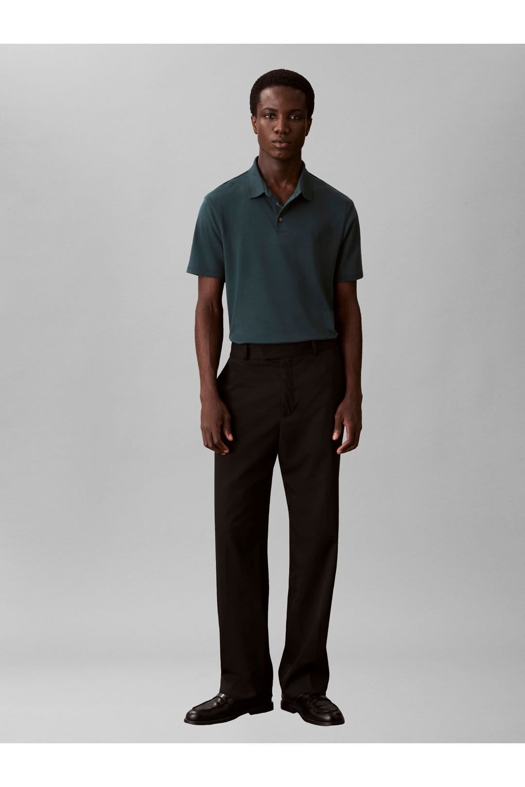 Calvin Klein Calvin Klein Men's Supima Chest Embroidered Polo Navy - 4