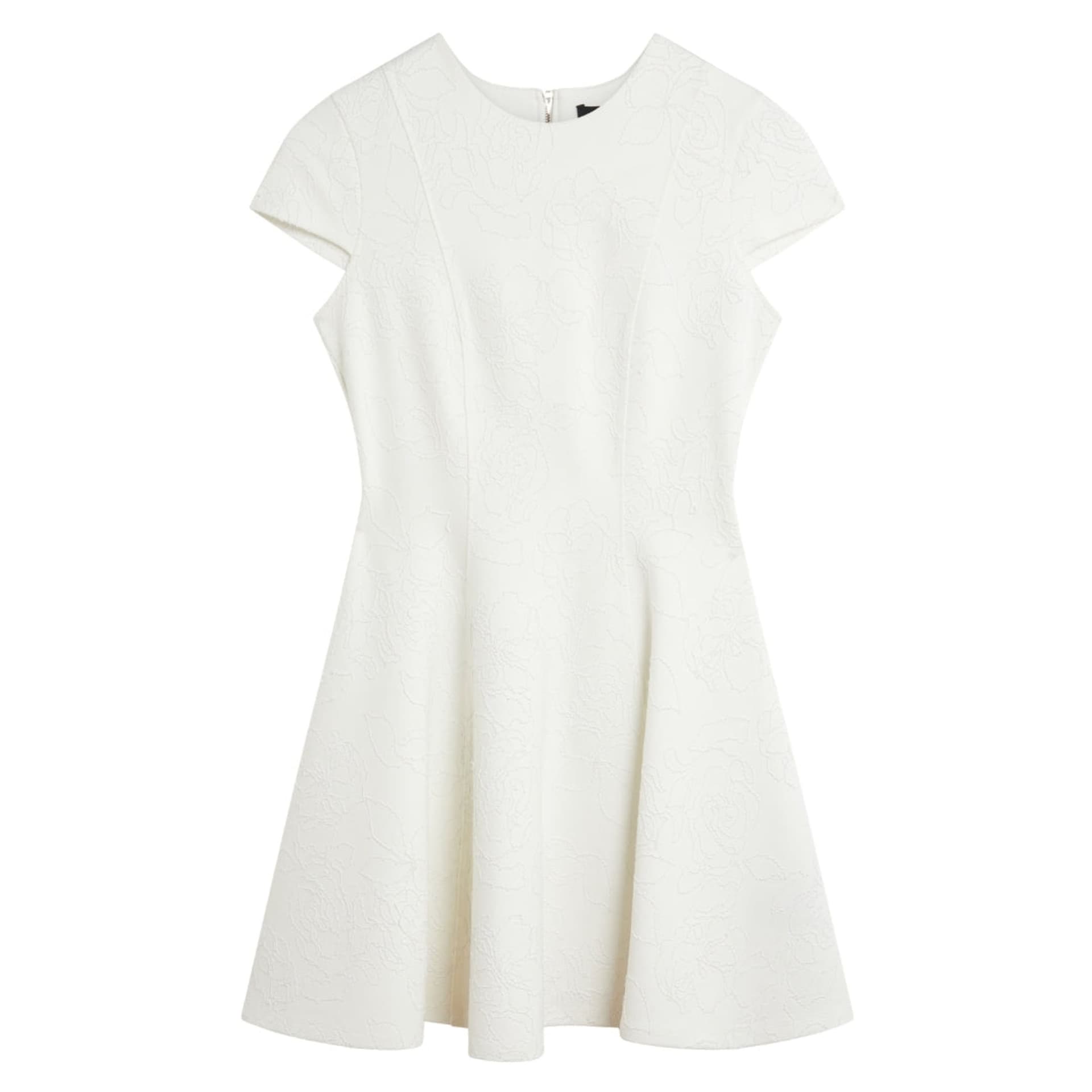 Ted Baker Ted Baker Women's Codaa Short Sleeve Round Neck Mini Dress in Cream