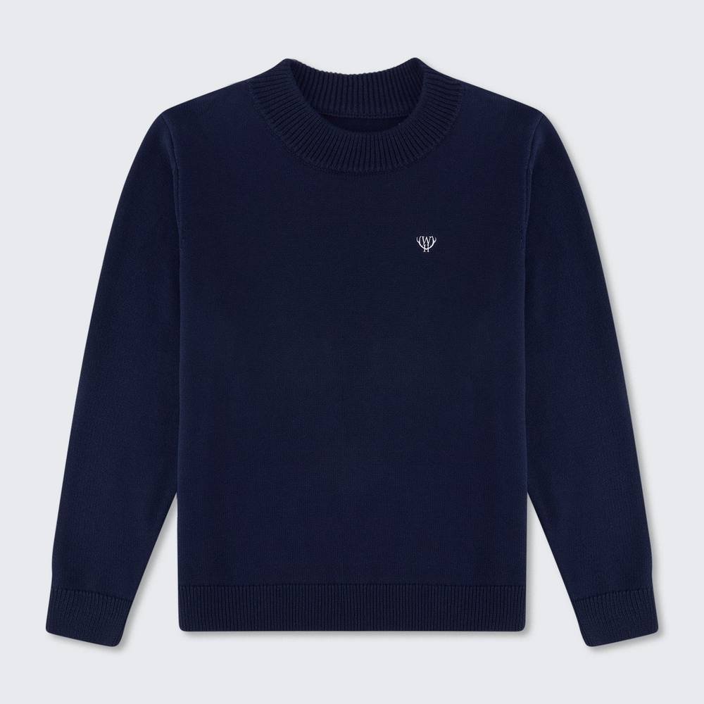 Walker & Hunt Walker & Hunt Men's Braxton Crewneck in Navy - 3