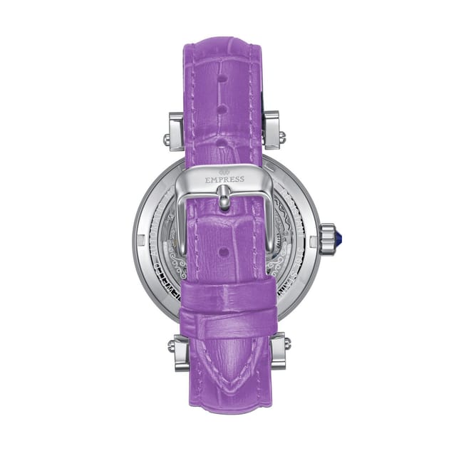 Empress Empress Women's Theodora Automatic Leather-Band Watch in Purple - 2