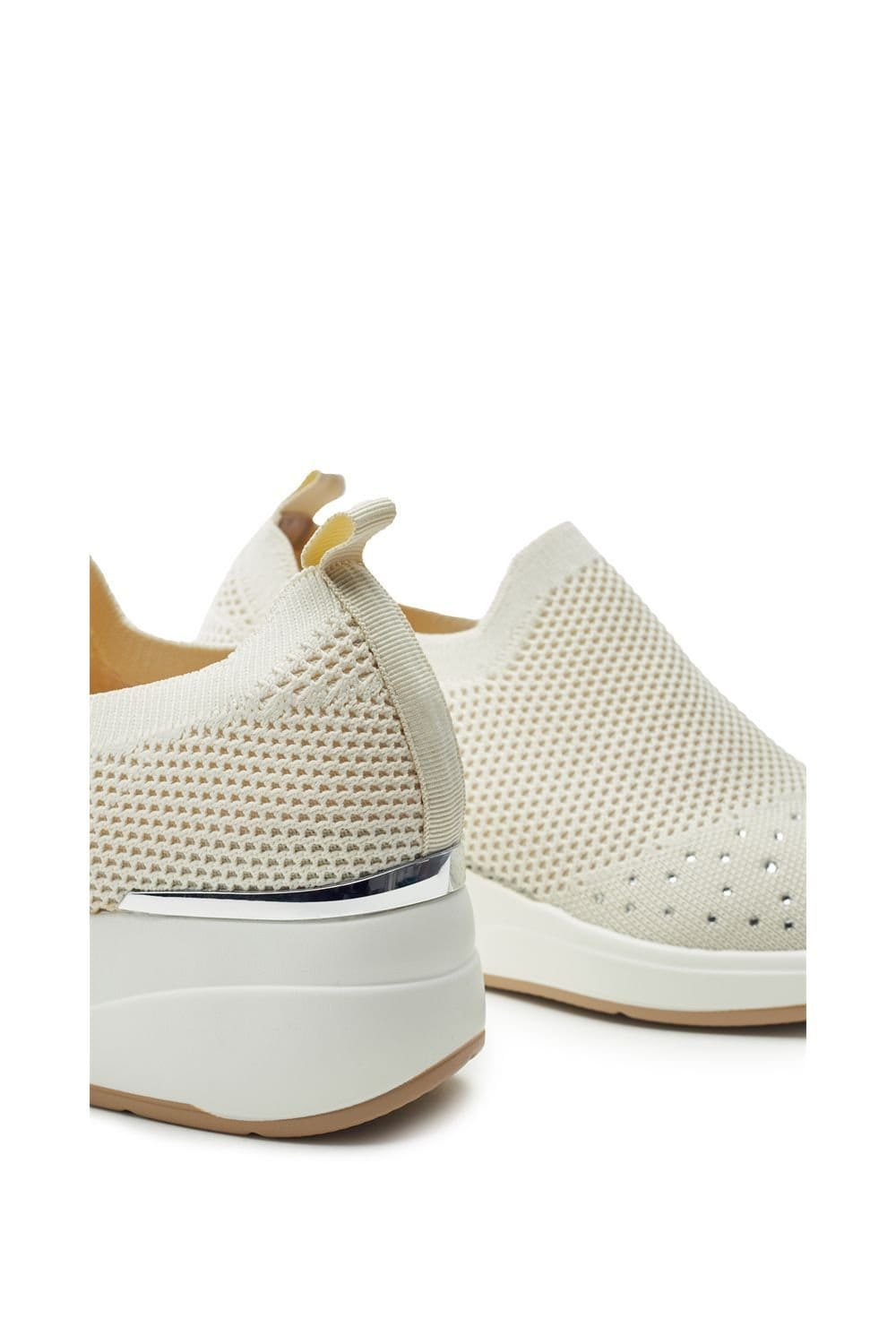 b.soleful b.soleful Women's 'Solvia' Porvair Trainers in Beige - 4