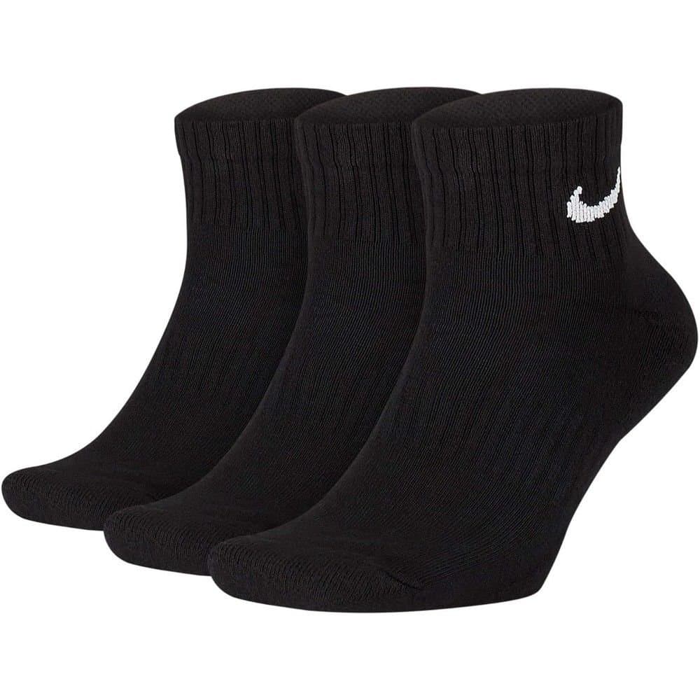 Nike Nike Men's Cushioned Everyday Ankle Socks (Pack of 3) in Black