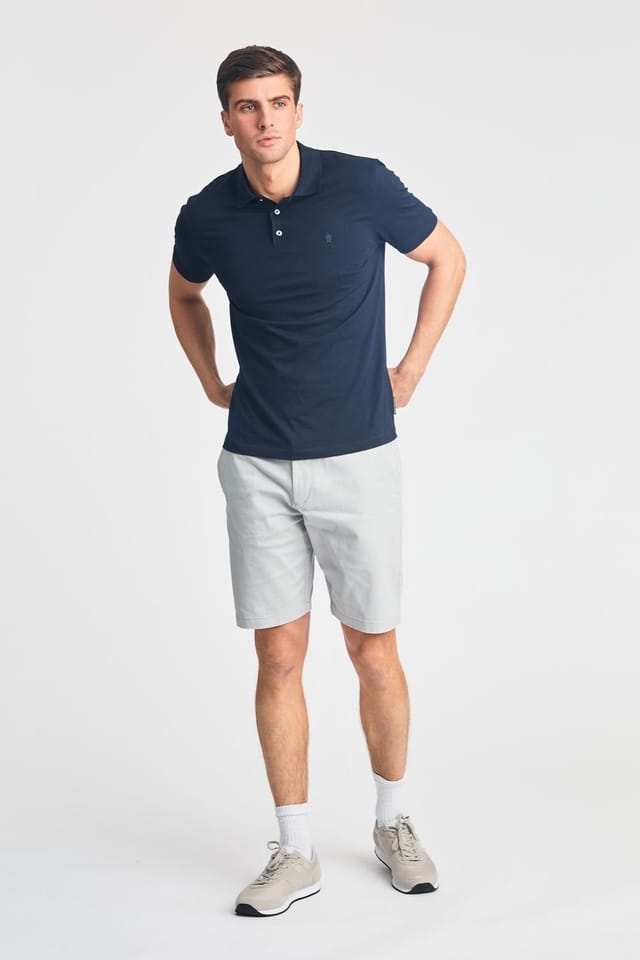 French Connection French Connection Men's Cotton Chino Shorts in Light Grey - 3