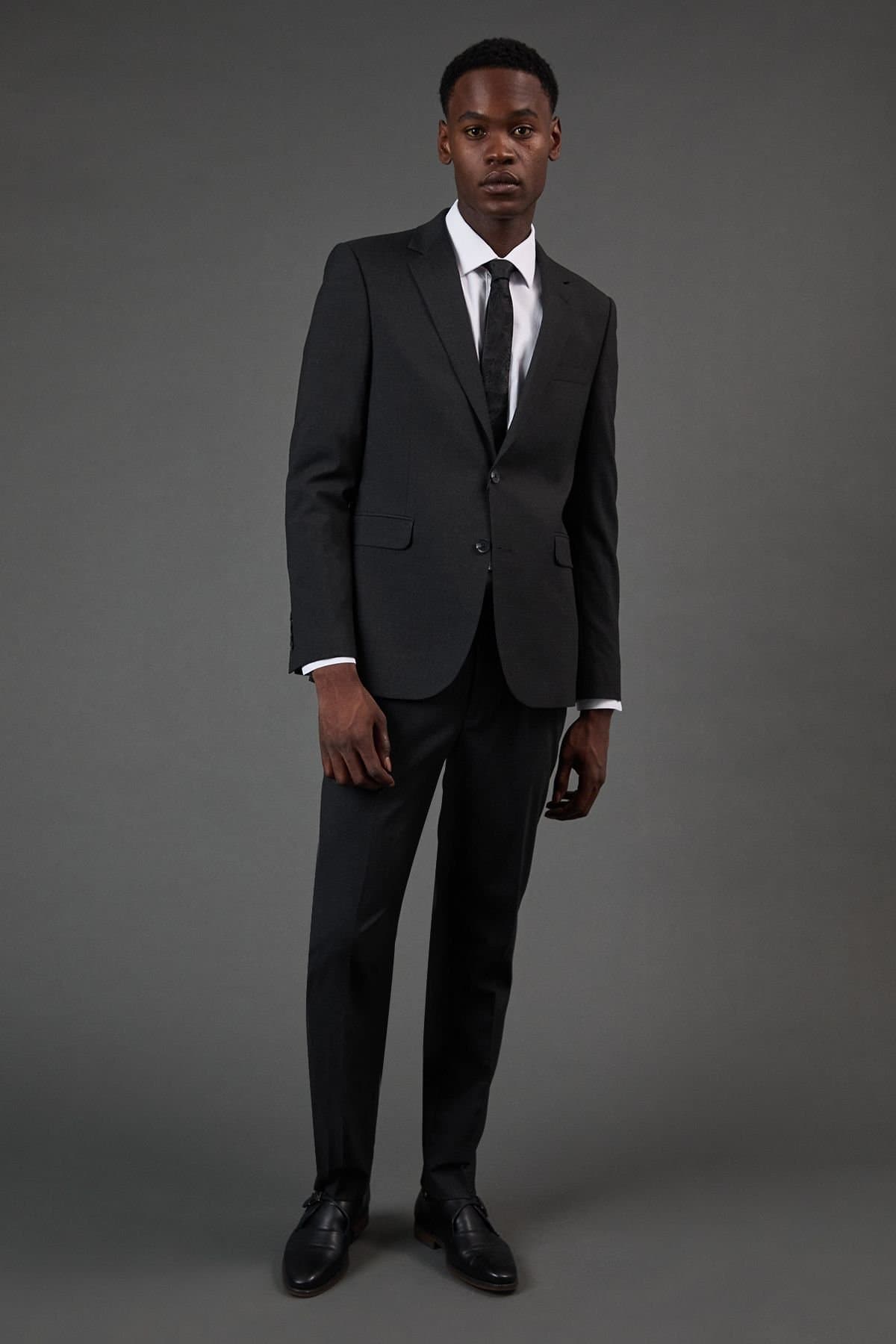 Burton Burton Men's Charcoal Slim Fit Essential Suit Trousers