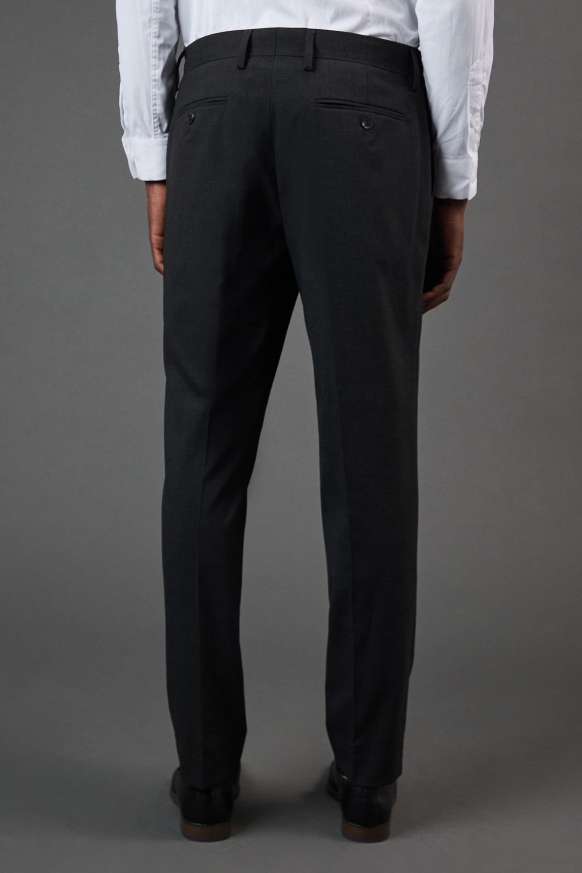 Burton Burton Men's Charcoal Slim Fit Essential Suit Trousers - 3