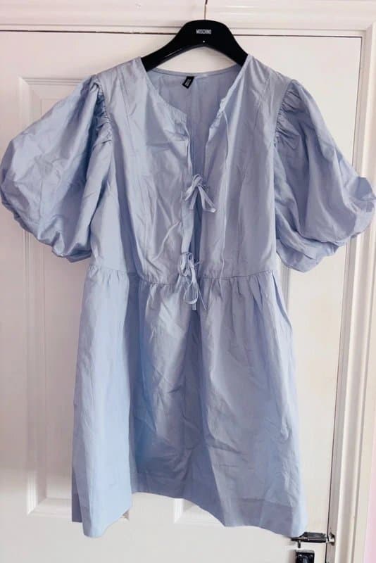 H&M H and m plunge holiday casual party beach knee length smock dress 12-14-16 large same day post