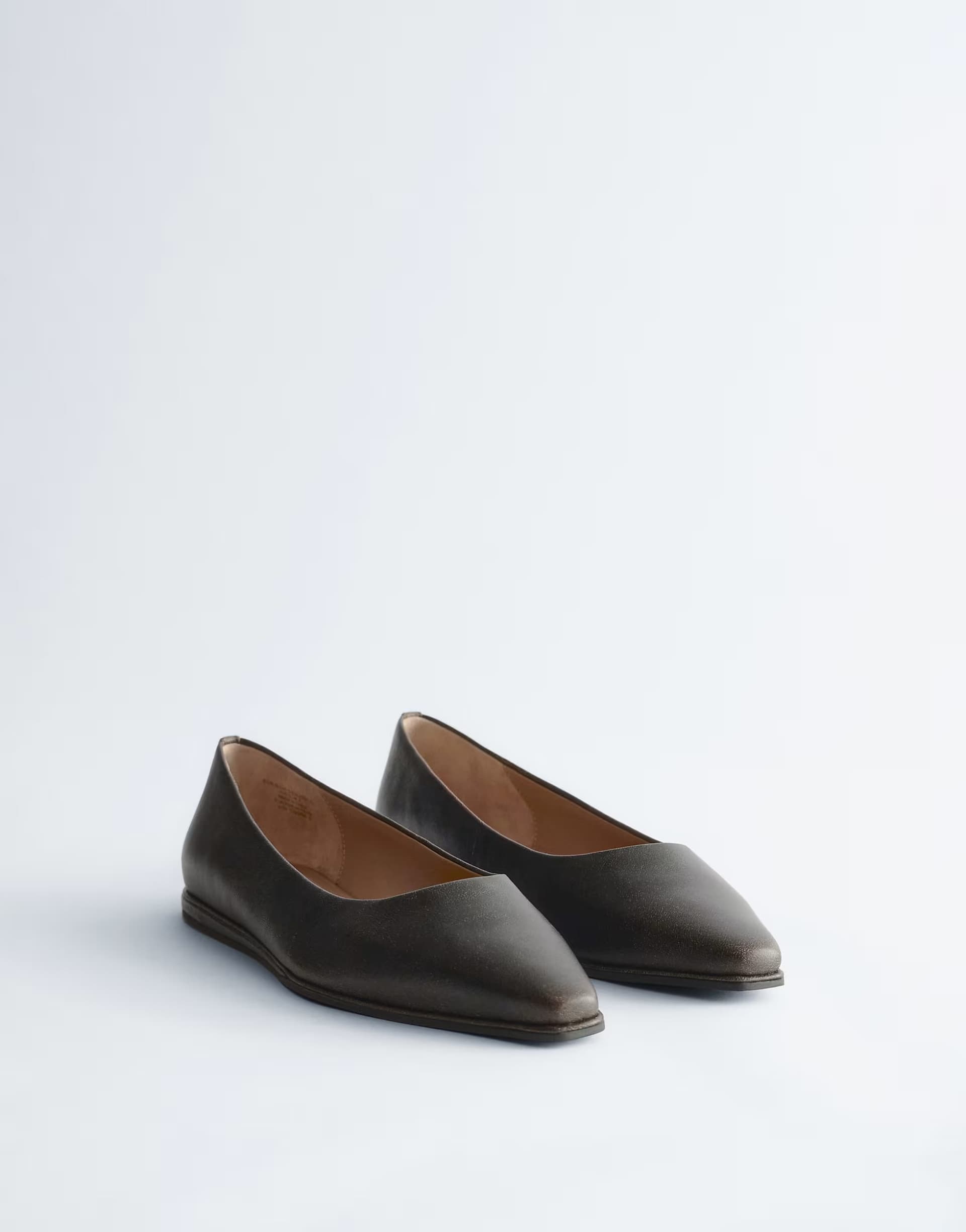 ASOS & Other Stories pure leather pointed ballet flats in black