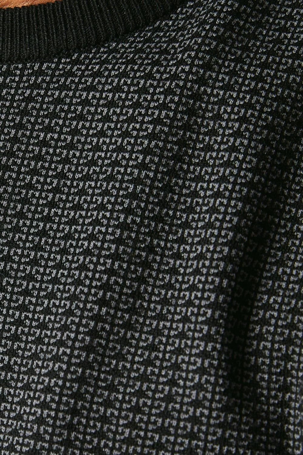 Burton Burton Men's Patterned Crew Neck Jumper in Black - 3