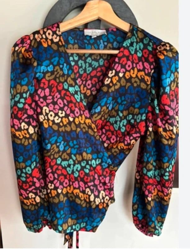 Never Fully Dressed Multi-Colour Leopard Print Satin Top