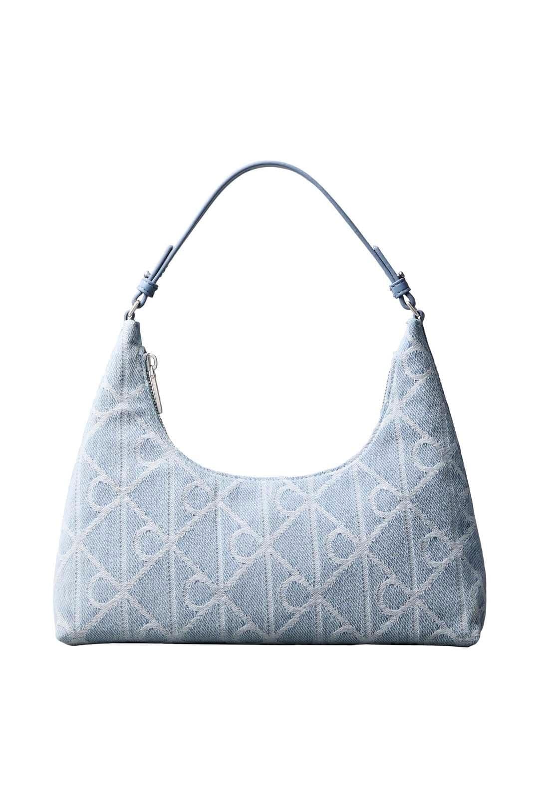Calvin Klein Calvin Klein Women's Emblem Aop Denim Shoulder Bag Denim Jqd Light Wash in Blue