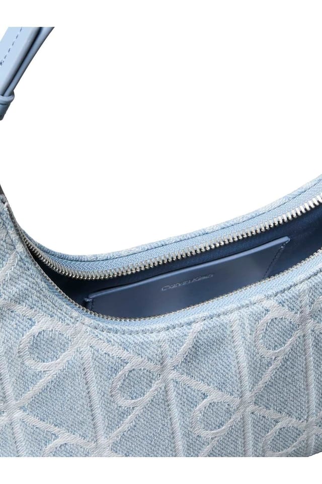 Calvin Klein Calvin Klein Women's Emblem Aop Denim Shoulder Bag Denim Jqd Light Wash in Blue - 3