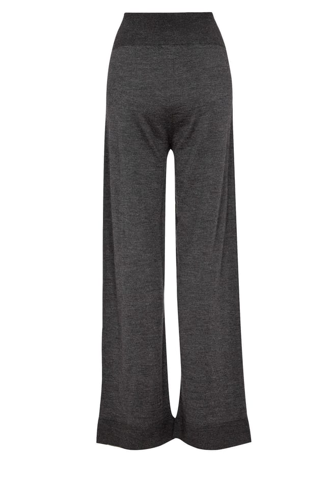 Celtic & Co Celtic & Co Women's Wide Leg Merino Lounge Pants in Dark Grey - 3