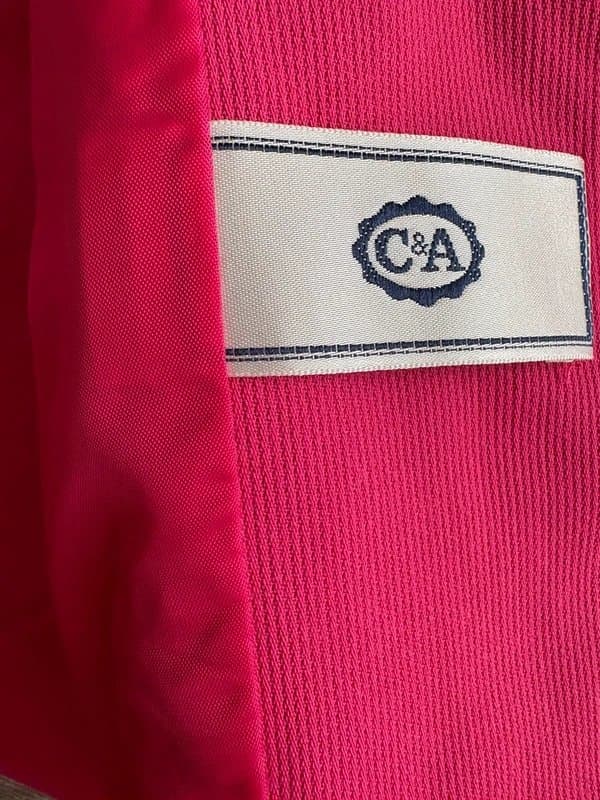 C&A Vintage C&A Hot Pink Short Sleeve Blazer Jacket UK 12 Retro 90s Y2K Tailored Smart