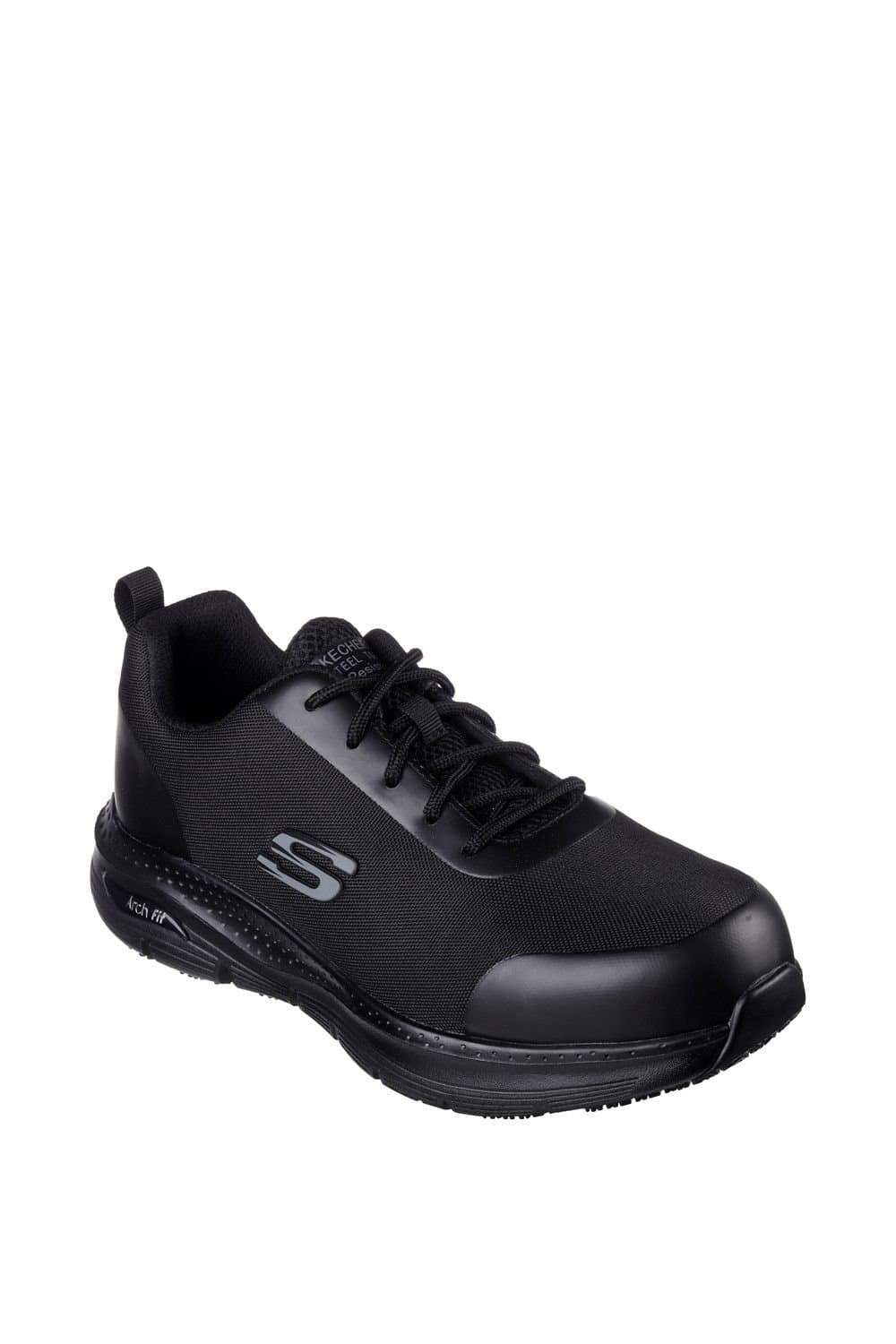 Skechers Skechers Men's Arch Fit Sr Ringstap Safety Trainer in Black