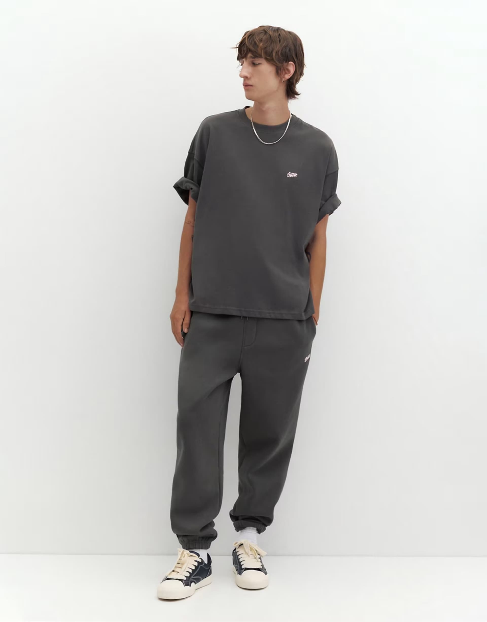 ASOS Pull&Bear Stwd joggers in grey