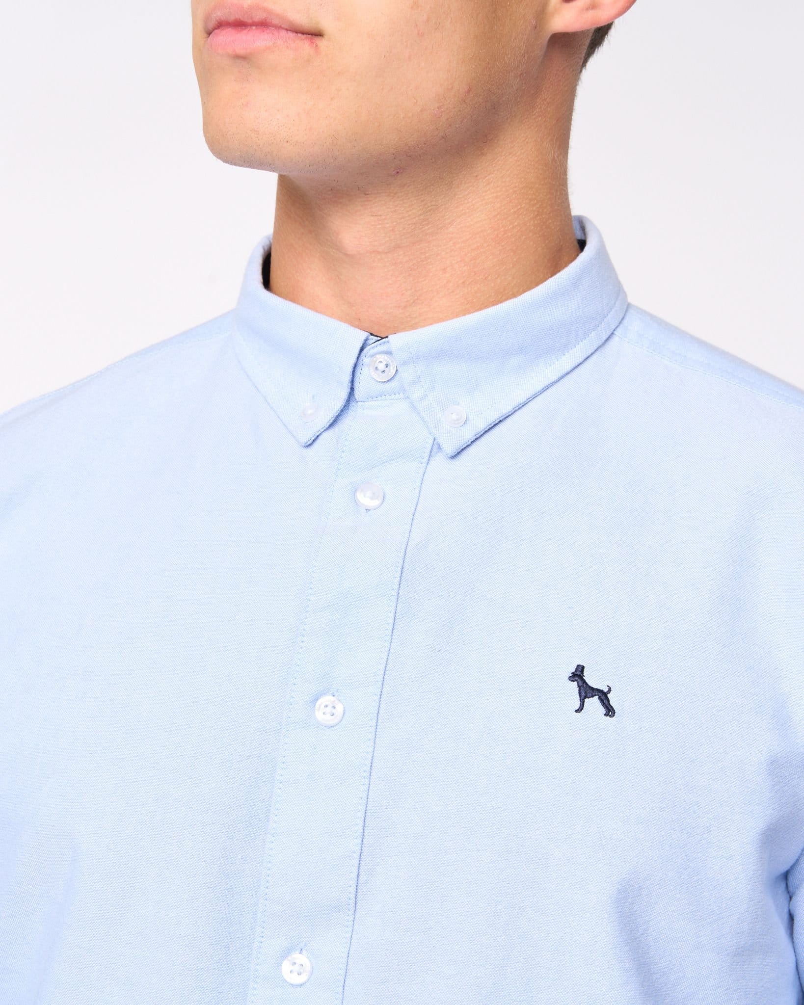 Bewley&Ritch Bewley&Ritch Men's Chatmen Slim Fit Oxford Shirt in Blue - 4