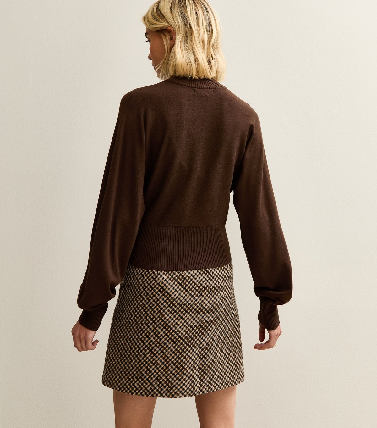 New Look Women's Dark Brown High Neck Batwing Jumper New Look - 4