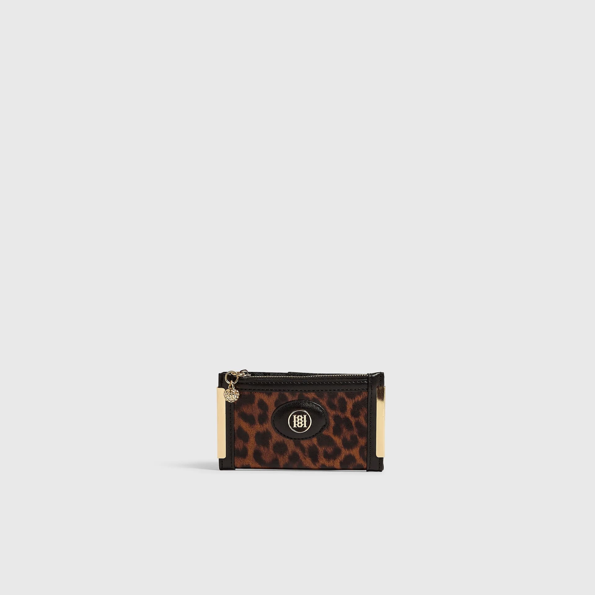 River Island River Island Womens Black Leopard Print Mini Purse