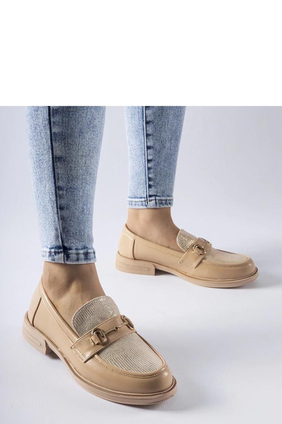 Love Lace Love Lace Beige Rubber Moccasins with Buckle Detail