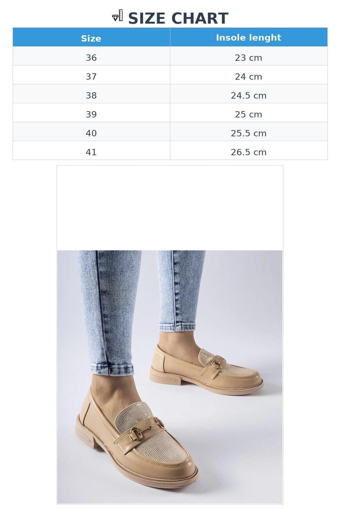 Love Lace Love Lace Women's Gennaro Buckle Slip On Almond Toe Moccasins with Rubber Sole in Beige - 4